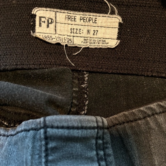 Free people gray pull on pants sz 27 skinny crop style - Picture 6 of 6